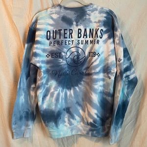 Tie dye crew neck sweatshirt